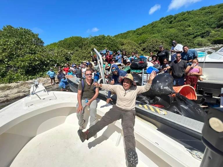 Culebra NWR staff and community members during International Coastal Cleanup Day