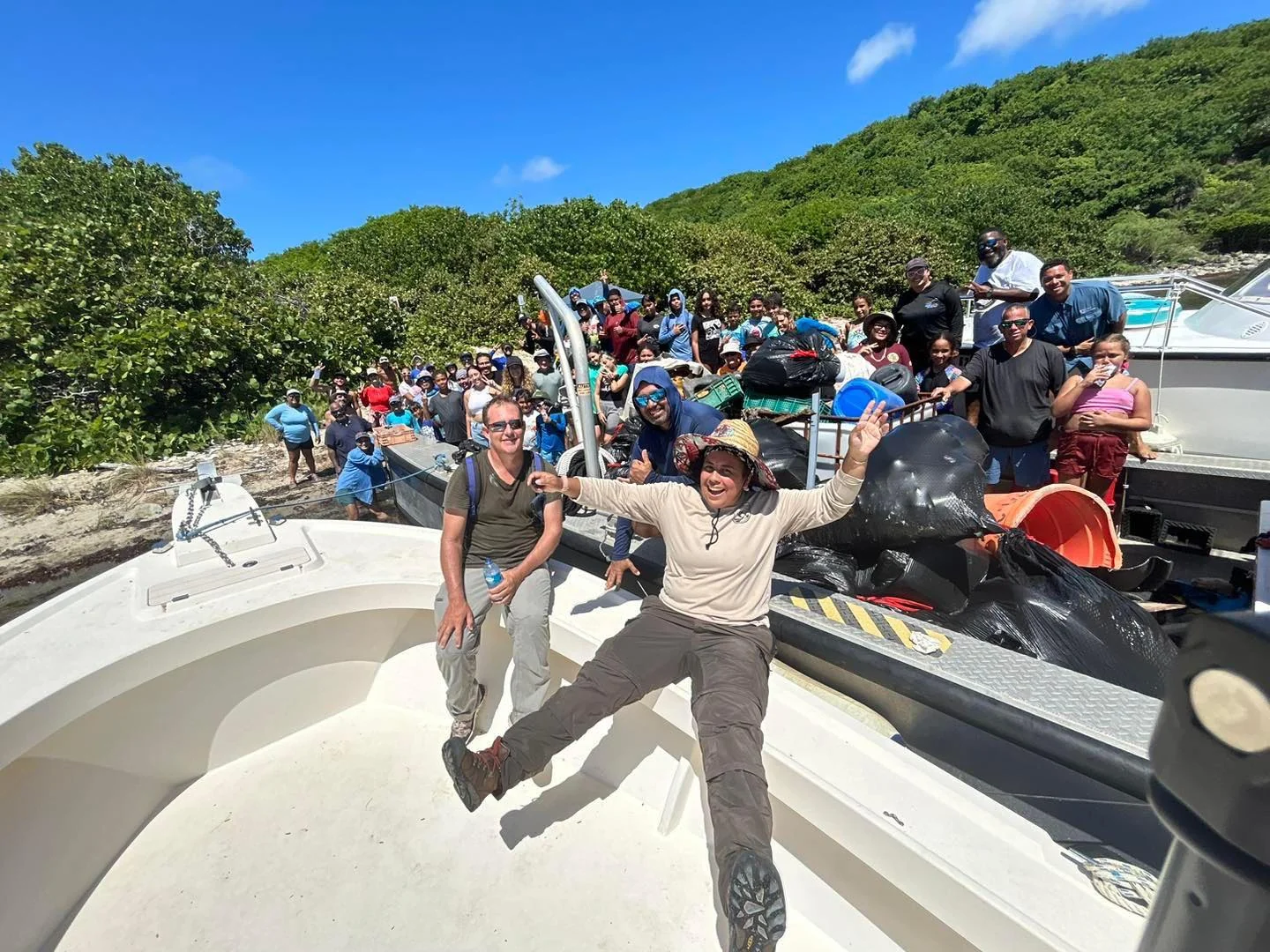 Culebra NWR staff and community members during International Coastal Cleanup Day